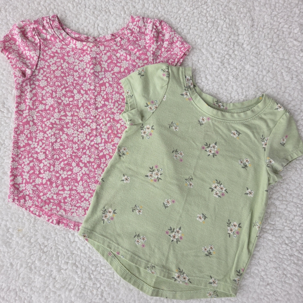 Cat & Jack 18m Floral Tshirt Bundle
